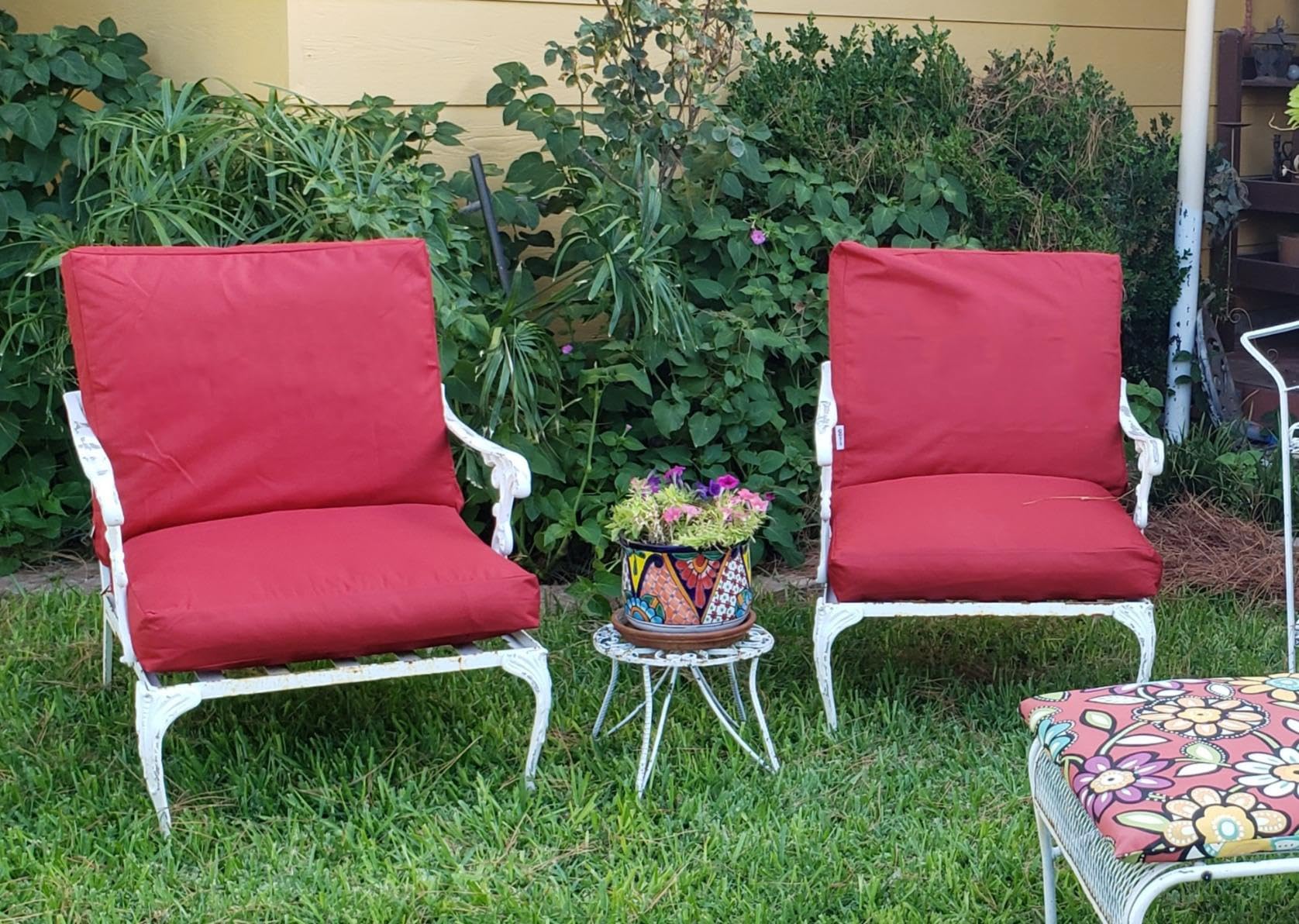 Water-Resistant Garden Sun Lounger Cushions Outdoor Folding Sunbed Cushion Pads | UK