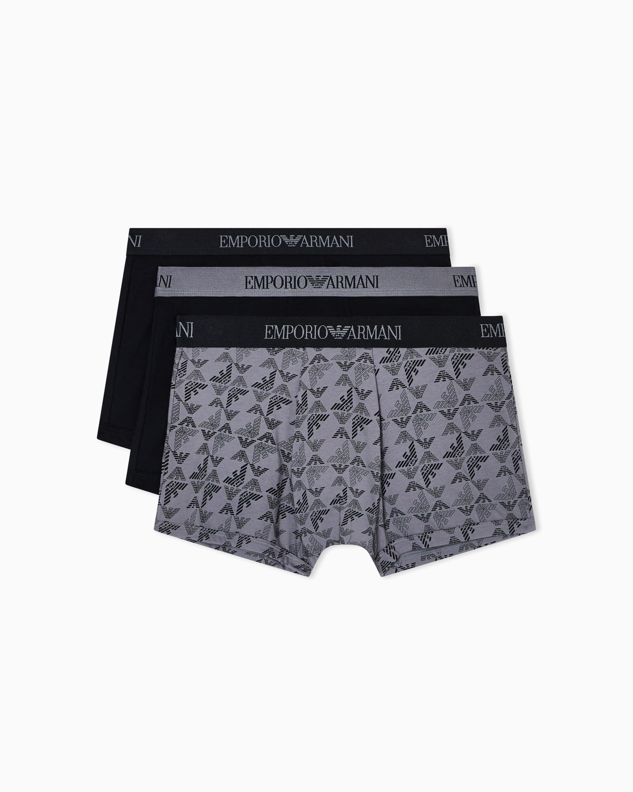 Emporio Armani Boxer da Uomo in Puro Cotone, Confezione da 3, Nero, XL, Nero, XL