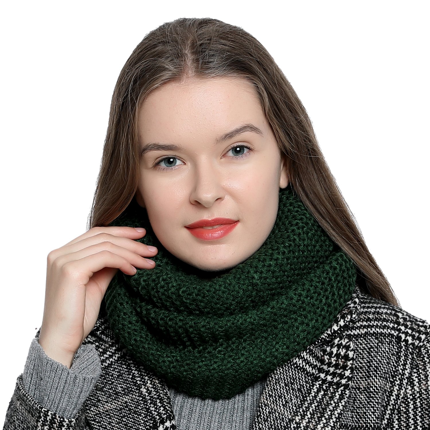 DonDon Loop Schal Damen Winter Schlauchschal Winterschal Rundschal weich und warm