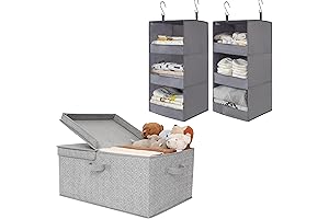 GRANNY SAYS Complete Nursery Closet Set: 2-Pack Hanging Organizer and 1-Pack Extra...