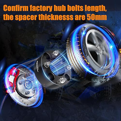 Vista 15 de GAsupply Espaciadores de rueda 4x110 de 2 pulgadas, adaptadores de espaciadores de rueda ATV de 2.913 in con pernos de 10 × 1.25, compatible