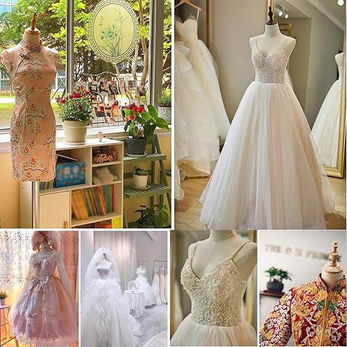 Miniatura 8 de TBLOTYD 47-72 "Tall Female Mannequin, Adjustable Arms and ble Triangular Solid Wood Base,Wood Color-Medium