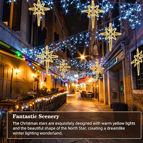 Miniatura 4 de Luces de árbol de Navidad de 22 pulgadas, 8 modos de iluminación, marco de metal, impermeable, 96 LED, luces amarillentas cálidas para Navidad, Año