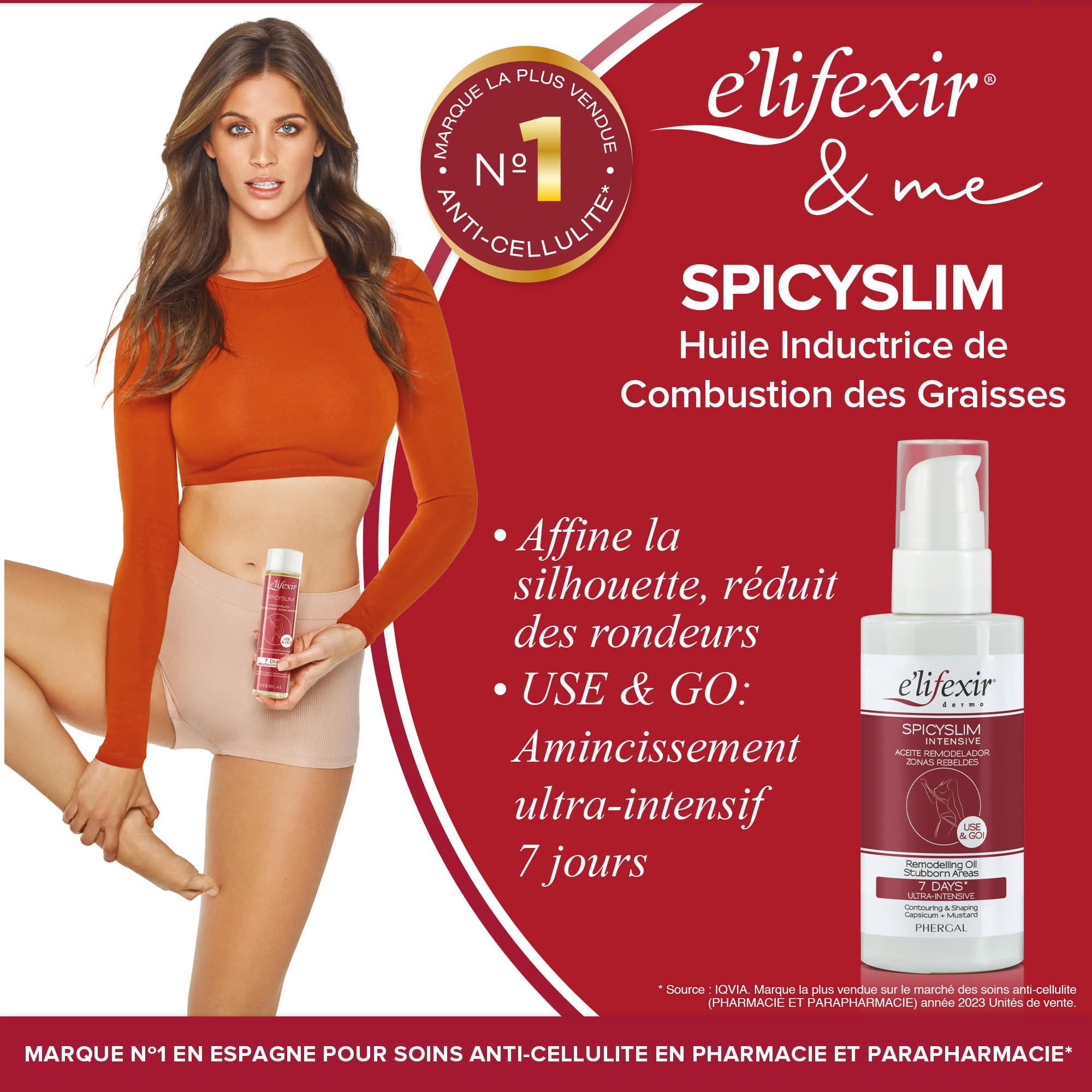 Image secondaire de Elifexir - Huile Sèche Spicyslim | Puissant Brûleur de Graisse | Élimine les Graisses Localisées dans les Zones Rebelles | Résul