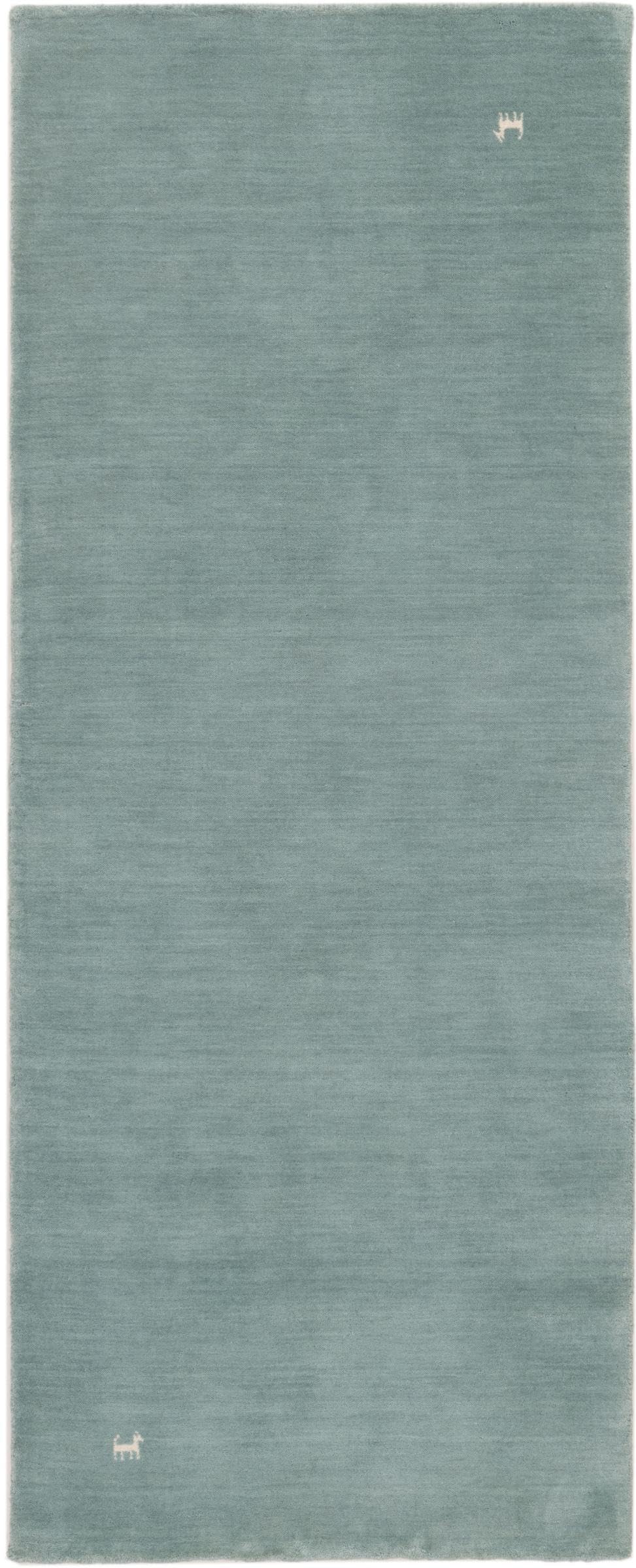 Tapis de course Gabbeh en laine 79x199 cm tapis d'orient moderne fait main