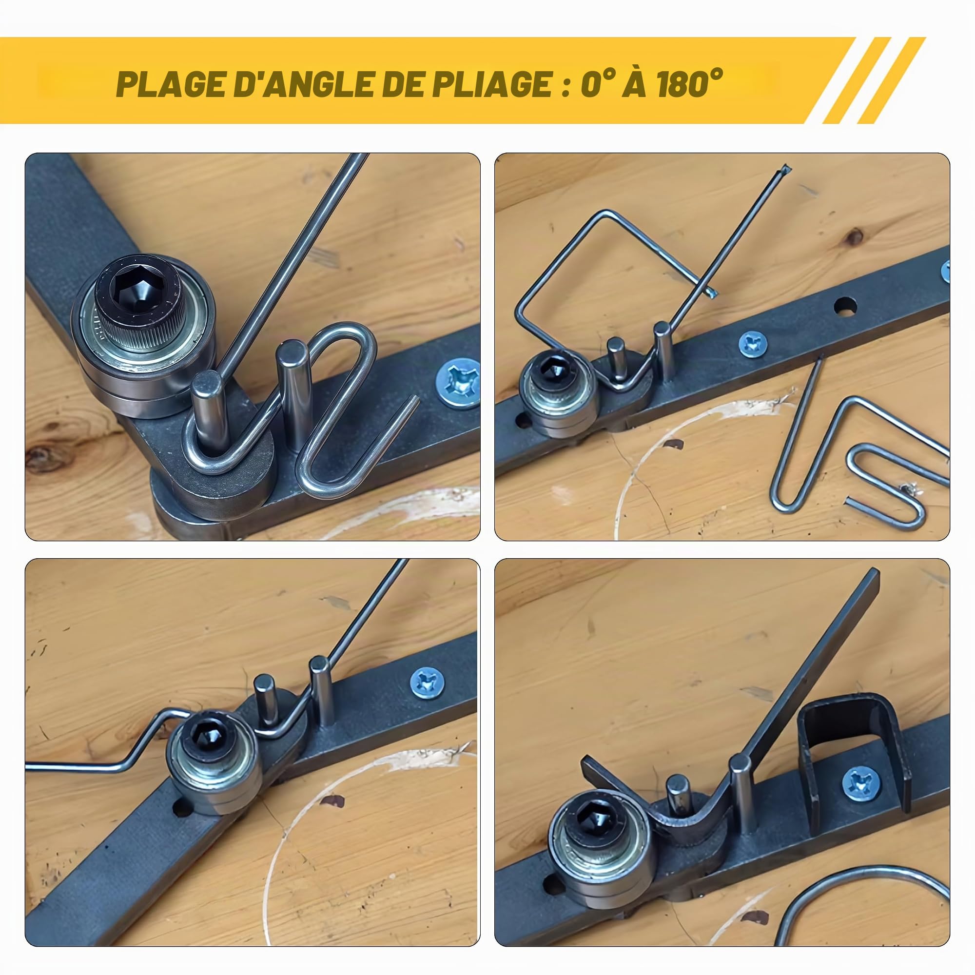 Cintreuse de barres, 12mm, pour acier, aluminium et cuivre, manuelle