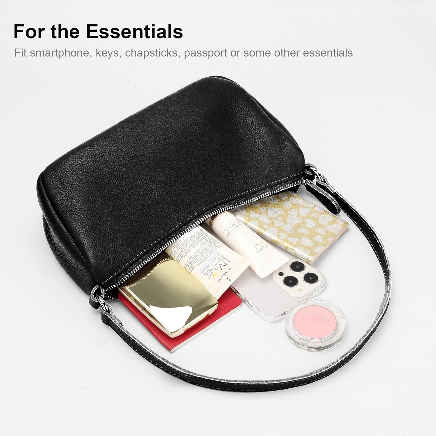 befen Genuine Leather Wristlet Clutch Wallet Purses Small Crossbody Bags for Women with RFID Blocking Card Slots - Image 4