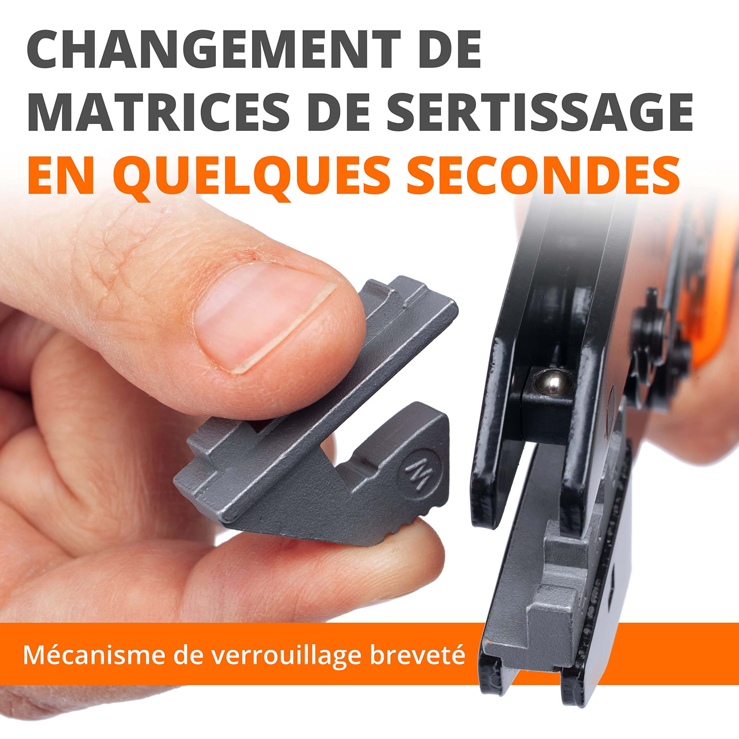 Wirefy Jeu de 8 Pinces à Sertir - Pinces à Sertir à Cliquet - Connecteur Thermorétractable, Cosses non Isolé, Bornes, à Drapeau, à Embout