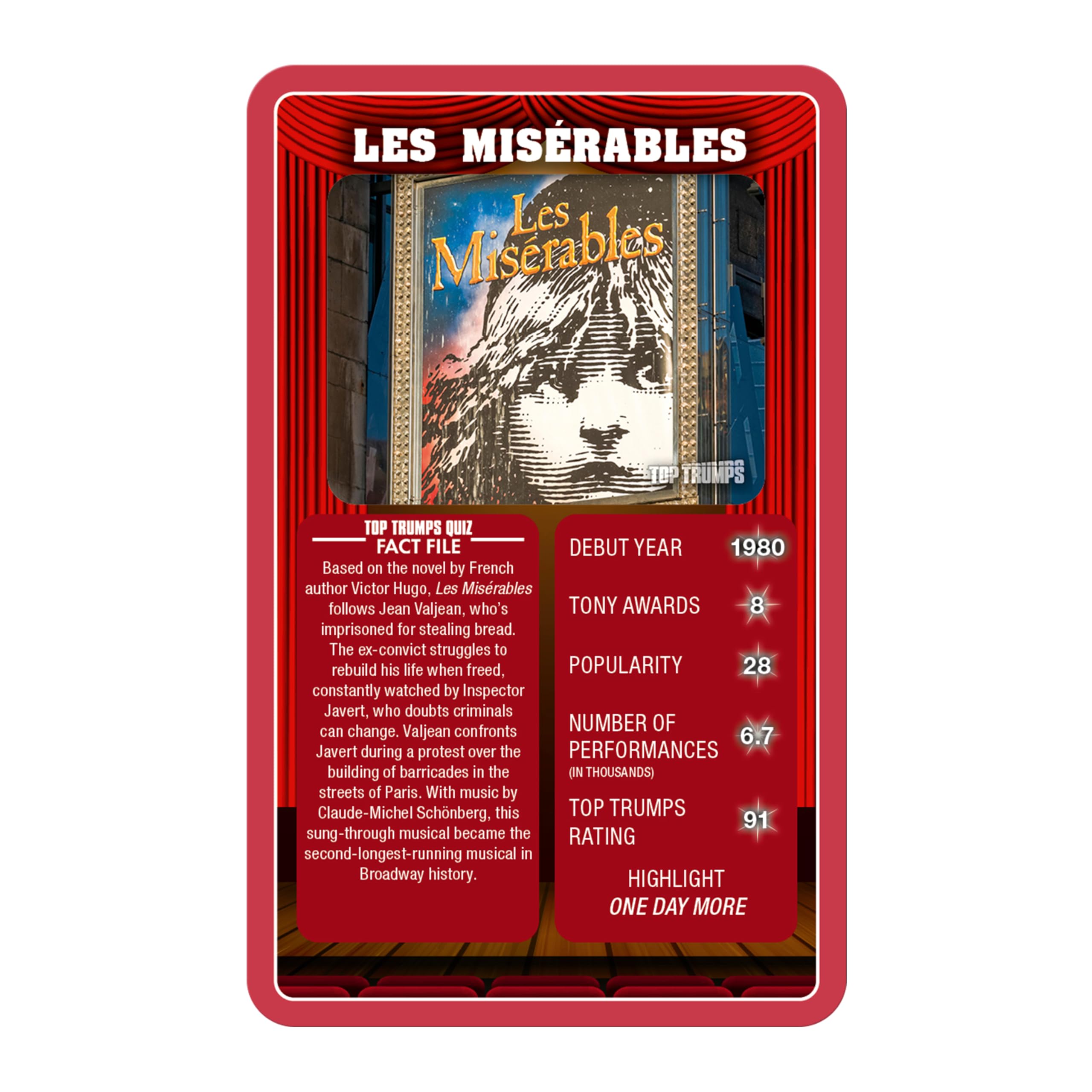 Top Trumps Musicals Limited Edition Card Game, Red, small - Image 2
