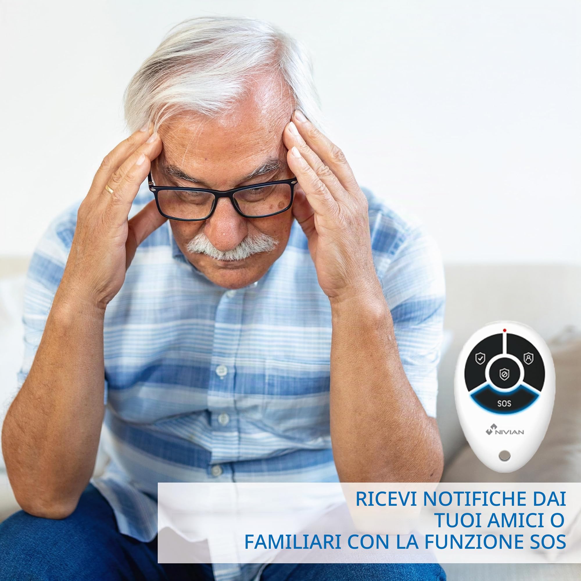 Nivian Sistema di Allarme WiFi con Tastiera e RFID – Kit Antifurto Wireless per Casa o Ufficio – Connessione WiFi, App Tuya, Sensore di Movimento e Porta, Sirena Integrata, Telecomando e 2 Tag RFID