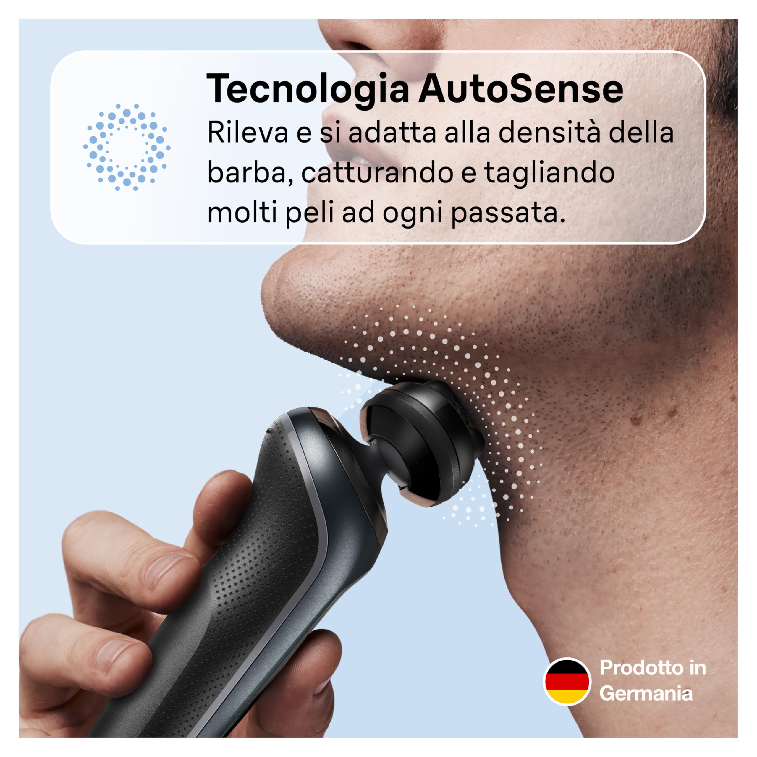 Braun Series 6 Regolabarba Uomo, Rasoio Elettrico Barba, Rifinitore Di Precisione EasyClick, SensoFlex, Wet&Dry, Ricaricabile, Custodia da Viaggio, Senza Fili, Idea Regalo, 61-N1200s Grigio