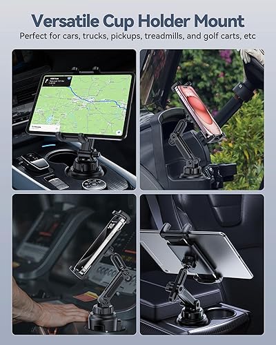 Miniatura 6 de Soporte universal para tableta para automóvil, soporte universal para iPad para camión con brazo ajustable para iPad Pro 12.91110.59.7AirMini,