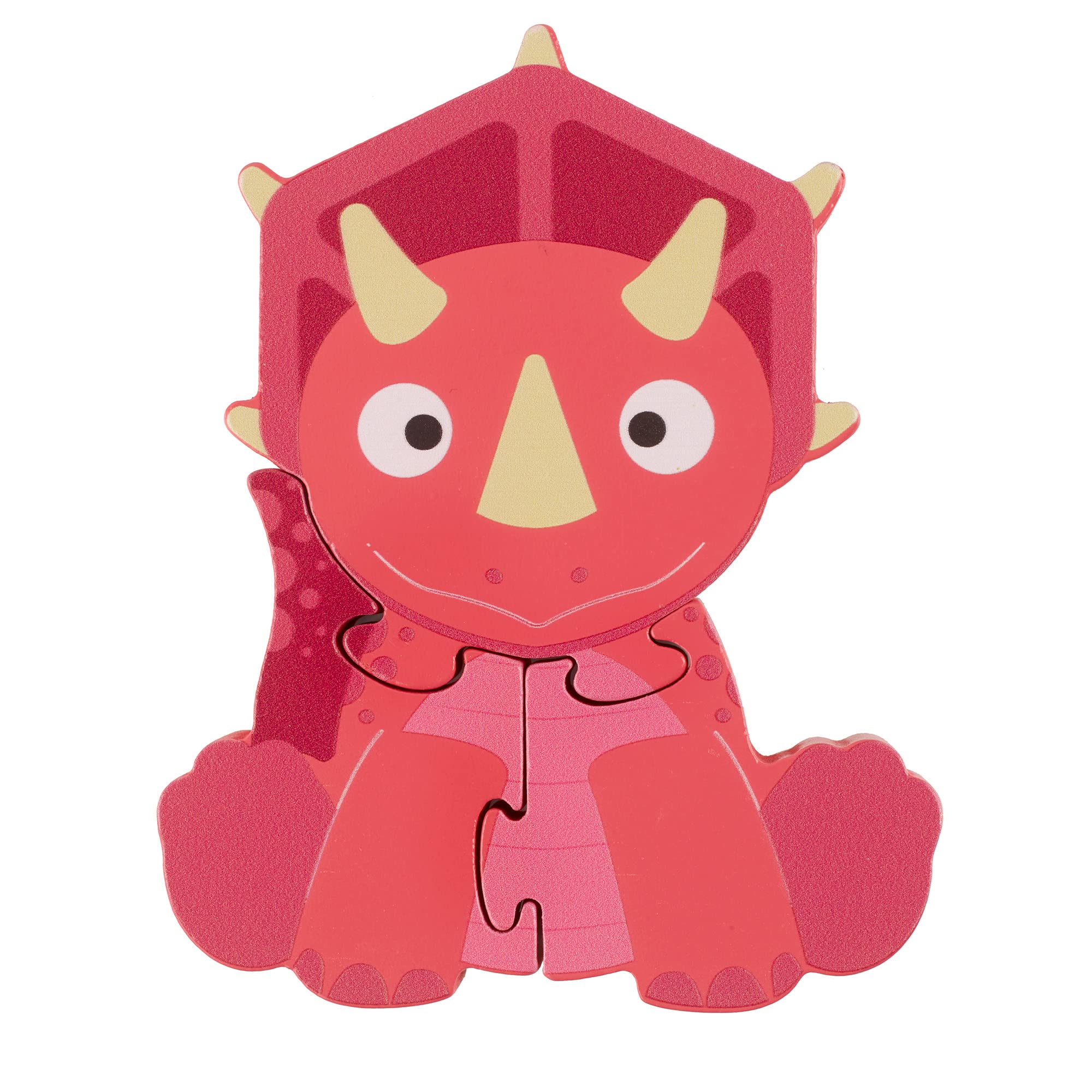 Triceratops Mini Wooden Puzzles - My First Puzzles, Jigsaw Puzzle Games with Dinosaurs - Educational Toys For 1 Year Old + Toddler, Montessori Early Development & Activity Toys by Orange Tree Toys