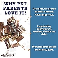 Vista 3 de Amazing Dog Treats 3 – 4 pulgadas traquea de ternera (12 unidades – 9.5 oz) – masticables premium para perros – ideal para razas pequeñas, medianas