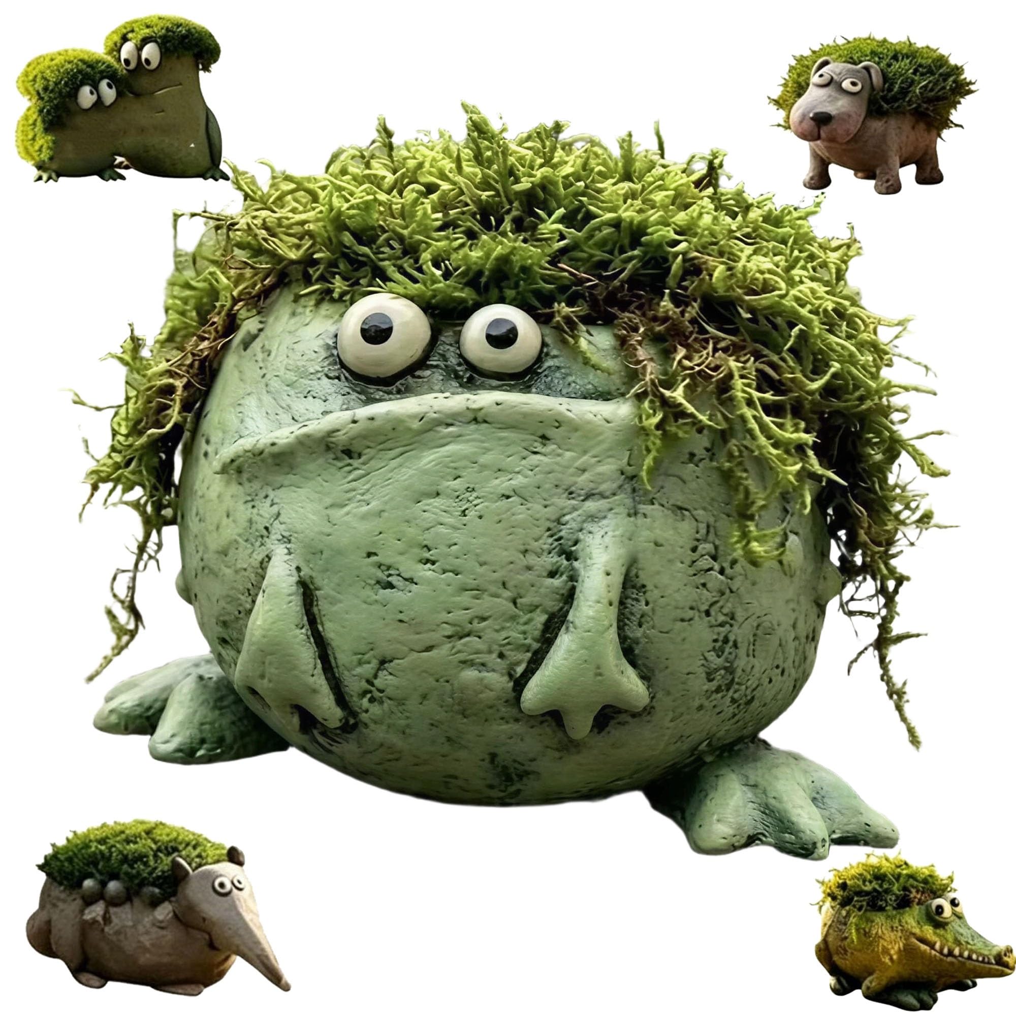 TUKRKRS Frog Animal Resin Planter Pot Succulent Moss Mini Plant Nordic Decor(Frog)