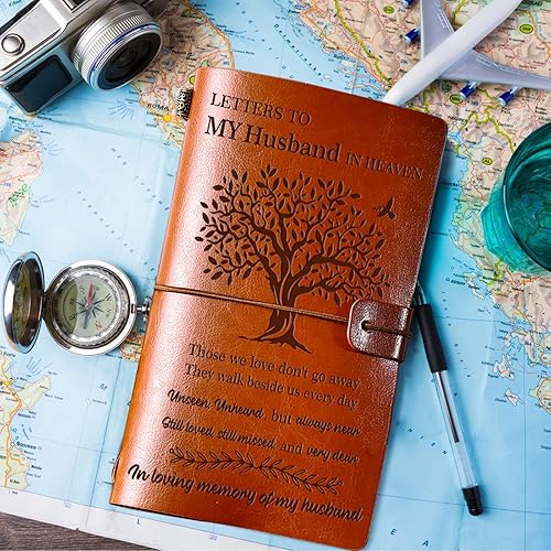 Miniatura 8 de Regalos conmemorativos para la pérdida del marido, diario de cuero recargable, regalos de condolencias por pérdida del marido, regalo de duelo en
