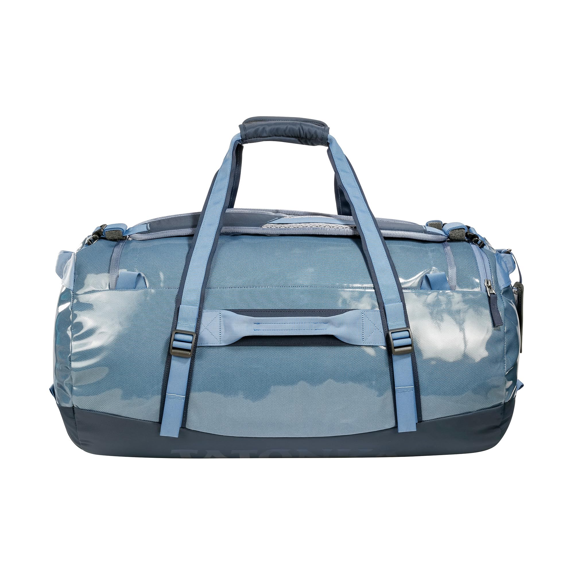 Tatonka Barrel 65 l - wodoodporna torba podróżna z funkcją plecaka, dużym otworem, wyściełanym dnem i zamykanym zamkiem błyskawicznym, niebieski (Elemental Blue), 65 Liter, Wytrzymała torba podróżna z