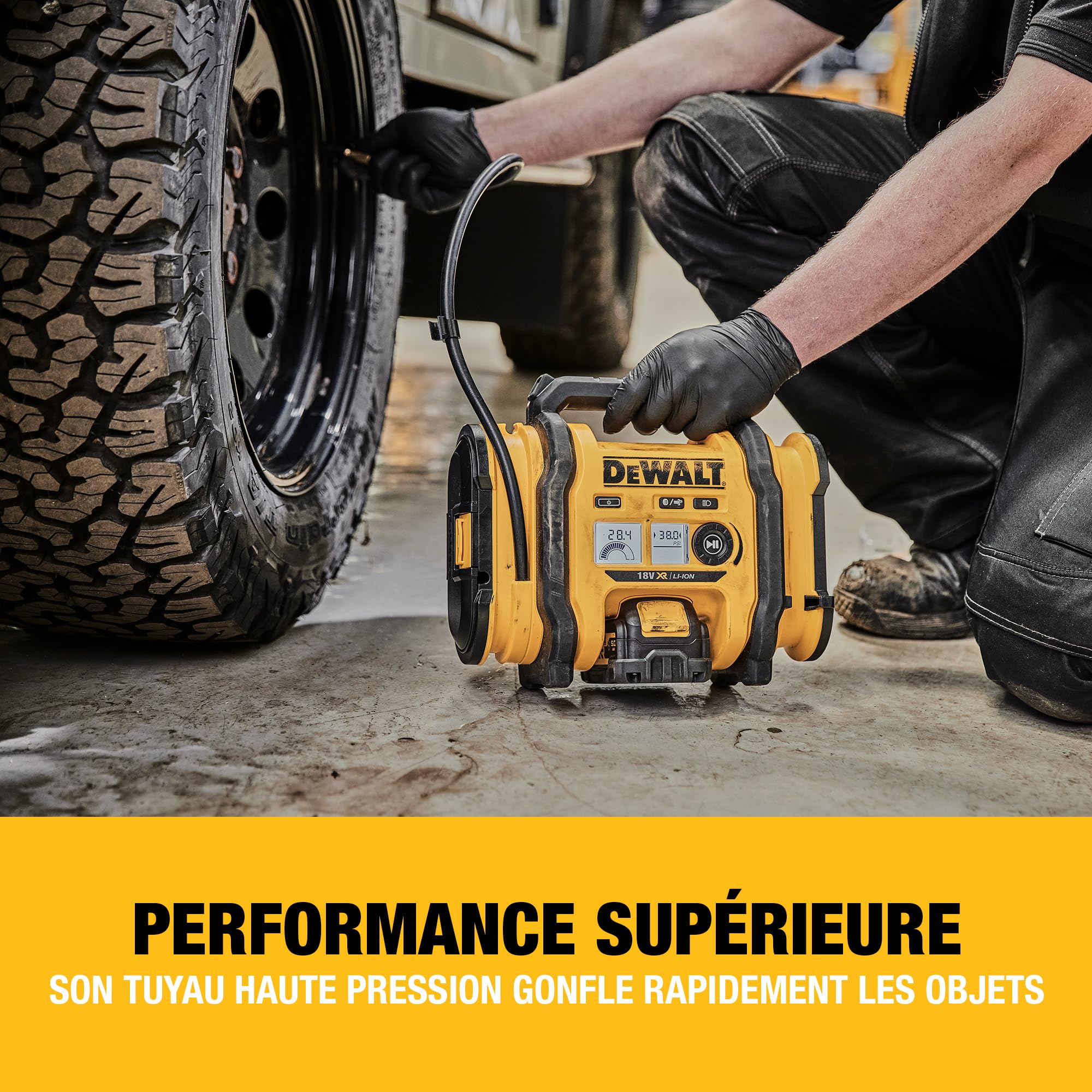 DEWALT - Gonfleur sans fil XR 18V, 11bar de pression, outil seul, DCC018N-XJ