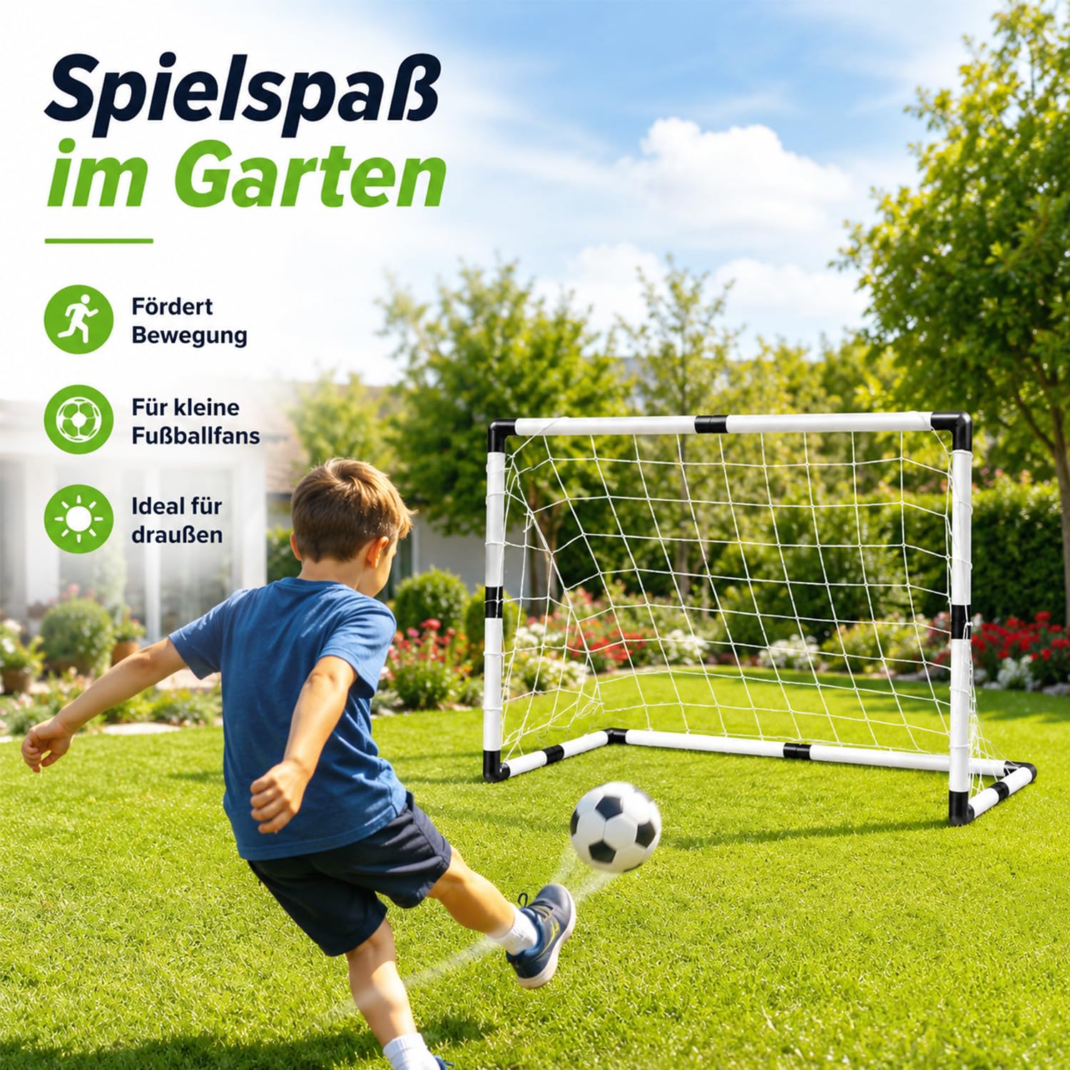 ZeiLaBang Kakadi Mini Fußball Ziel Set,Fußballtore Set von 2,kleine tragbare Ziele Ausrüstung,Faltbares Fussballtor,Fussball Trainingszubehör für Innen und Außen für Junge Mädchen Sport Familienspiel