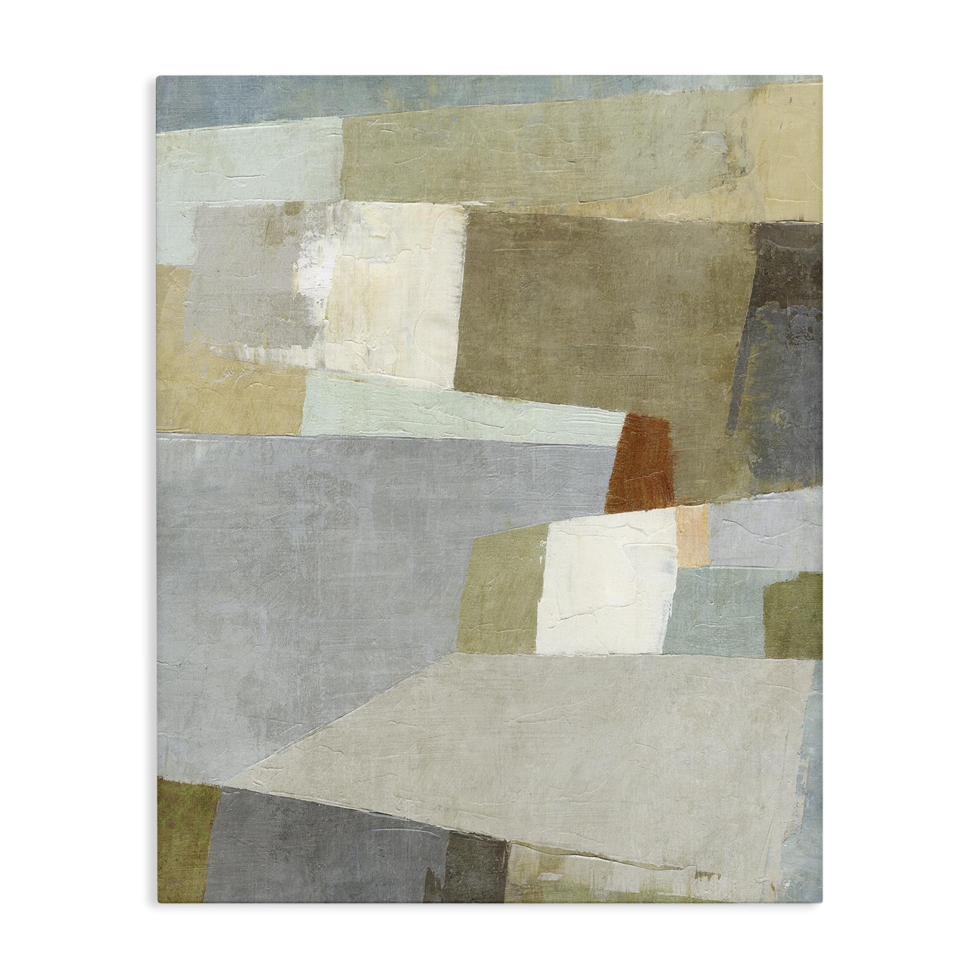 Stupell Industries 'Causeway Neutral Geometrics', Canvas Art, 24 x 30 Inches, Easy to Hang and Sturdy, Made in USA, by Suzanne Nicoll