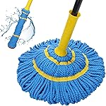 Self-Wringing Twist Mops for Floor Cleaning, Microfiber Floor mop with 57  Long Handle, Easy Wringing Mop for Hardwood Commercial Household Clean
