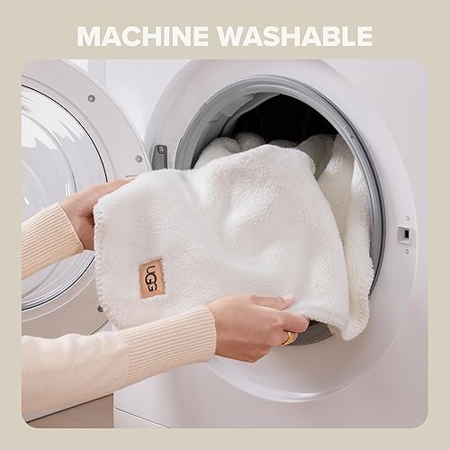 Miniatura 7 de UGG 23601 Whitecap-Manta de franela de felpa reversible, gran tamaño, cómoda, ligera, acogedora, estilo hotel, decoración del hogar, lujosa, lavable