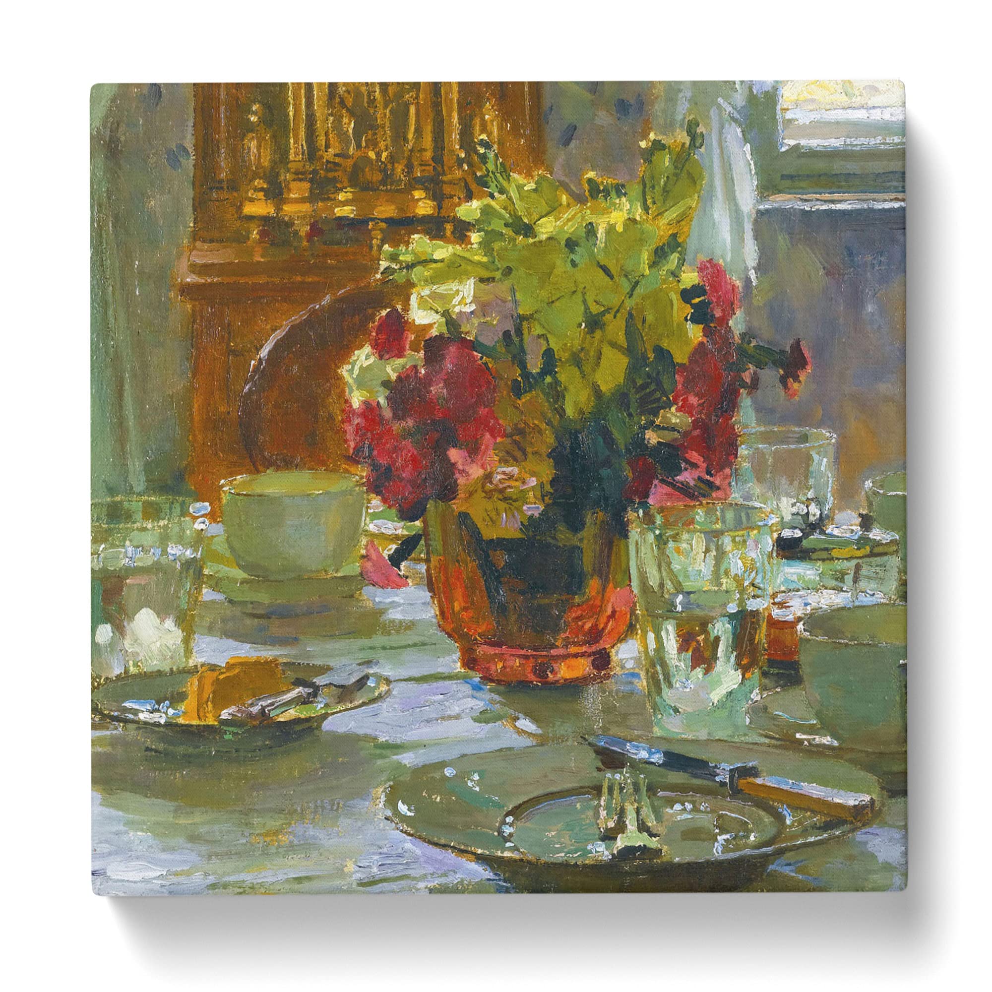 The Breakfast Table by Carl Moll Canvas Print, Mixed, 35L x 35W cm - Image 3