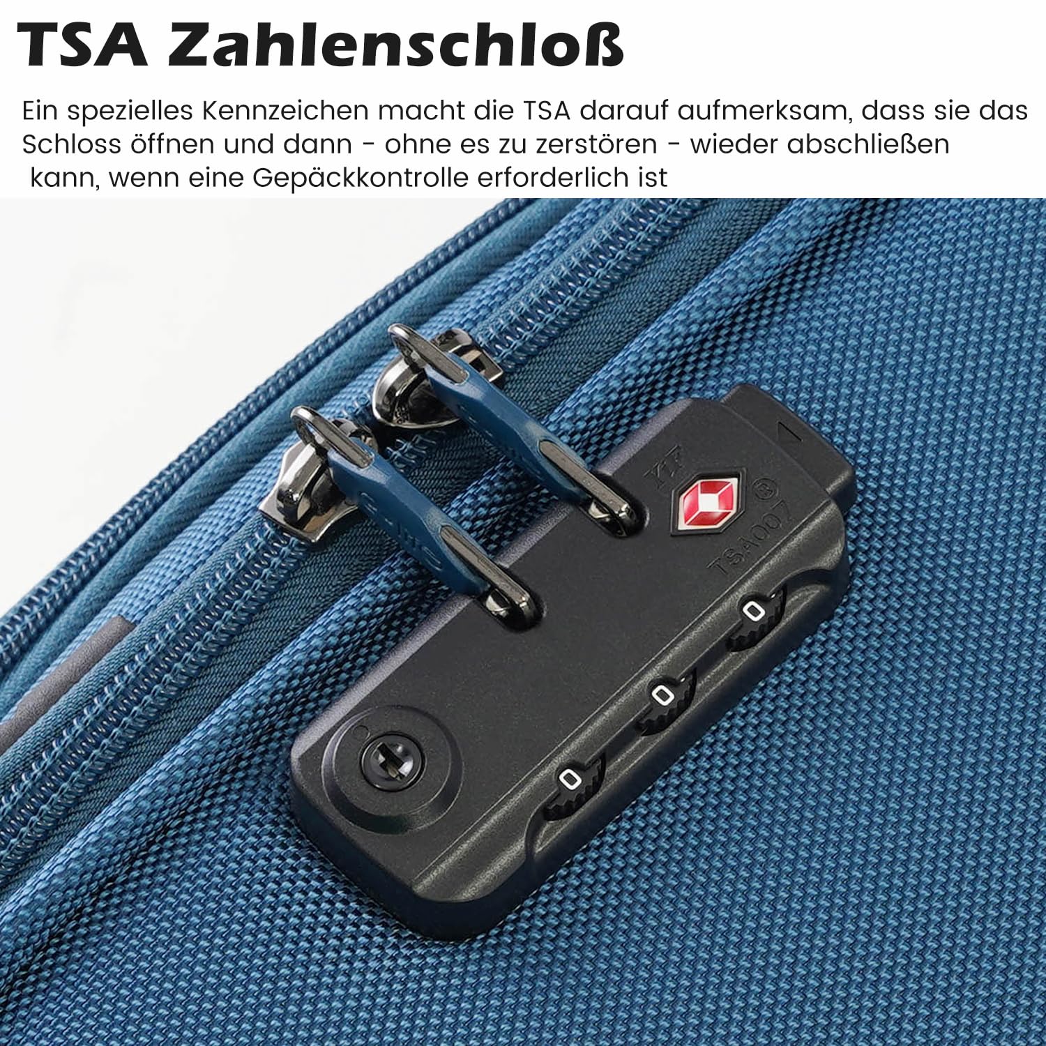 COOLIFE Koffer Trolley Koffer Reisekoffer von 4 Rollen Stoffkoffer Handgepäck TSA-Schloss Der Koffer Enthält 1 Große Umhängetasche (Großer Koffer-Set 2tlg, Schwarz+Rot)