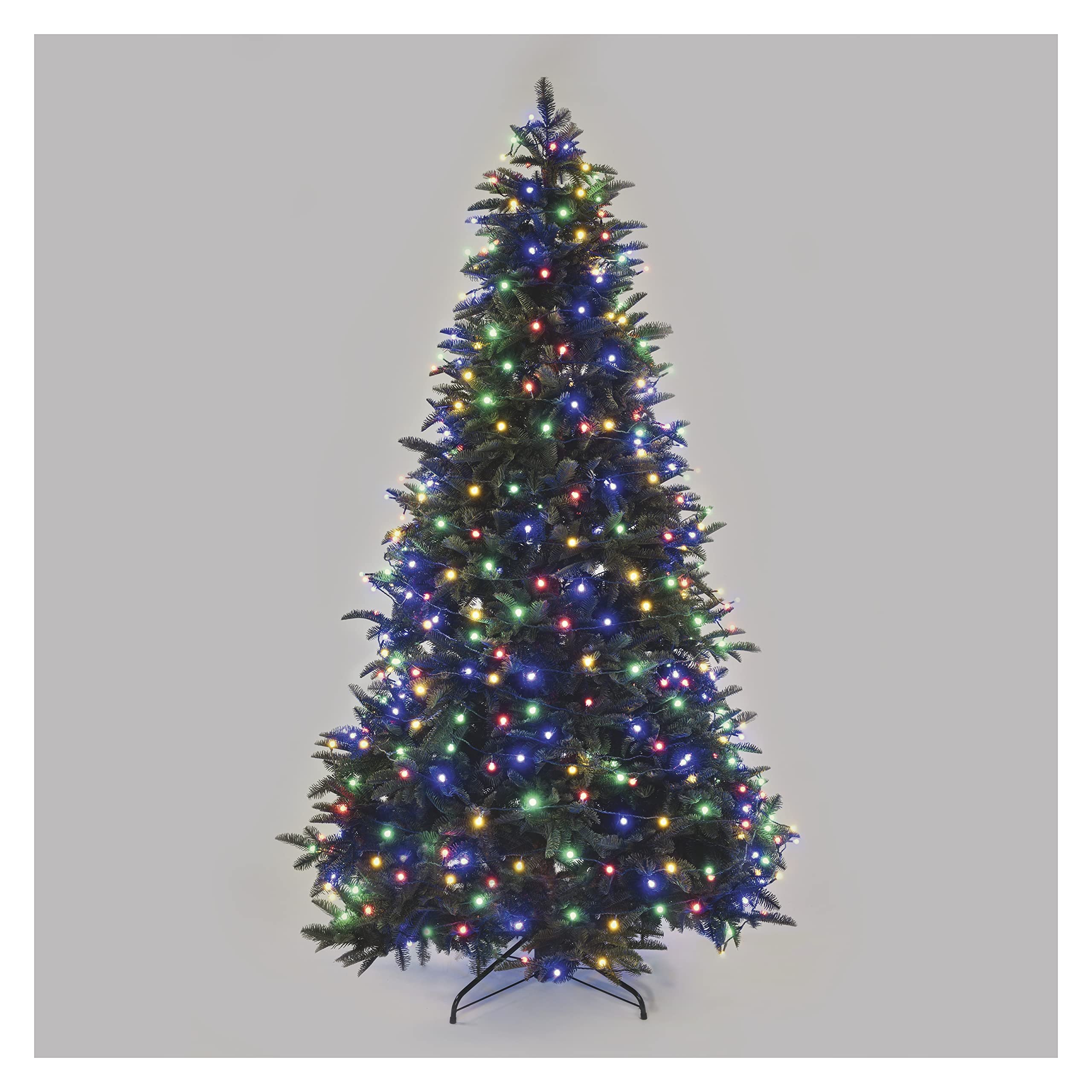 EMOS LED-Lichterkette bunt für Innen und Außen, 48m lange Weihnachtslichterkette mit 480 LEDs in Kugelform, 6 Stunden Timer Funktion, Netzteil und Transformator, für Partys, Weihnachten, Deko