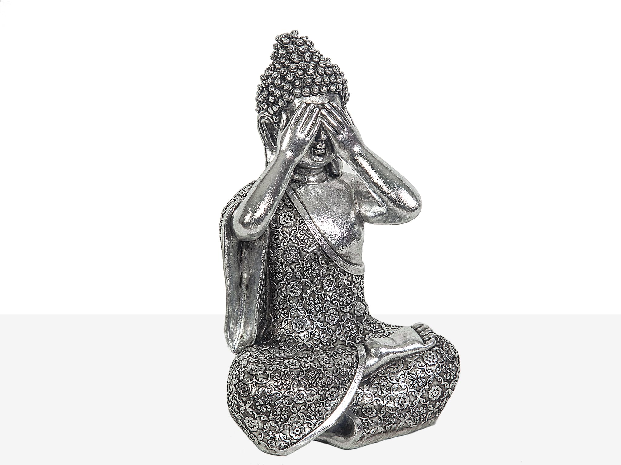AlexandreHouse Buddha Sentos Resin Plateado Figure