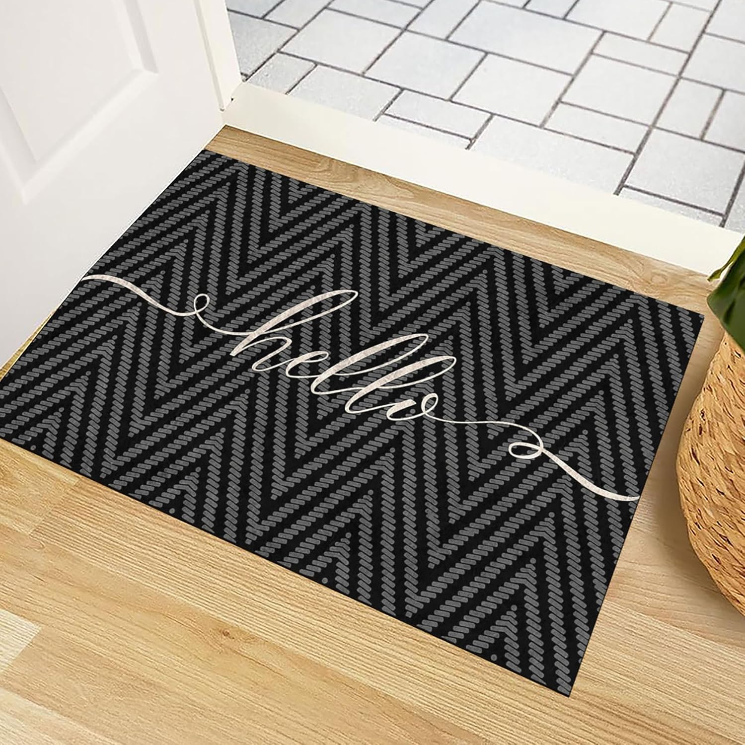 Monnhein Kapı Önü Paspası - Modern ve Şık Kapı Paspası | Ev, Ofis ve Dış Mekân Kullanımı İçin (ZigZag Home) 45x65