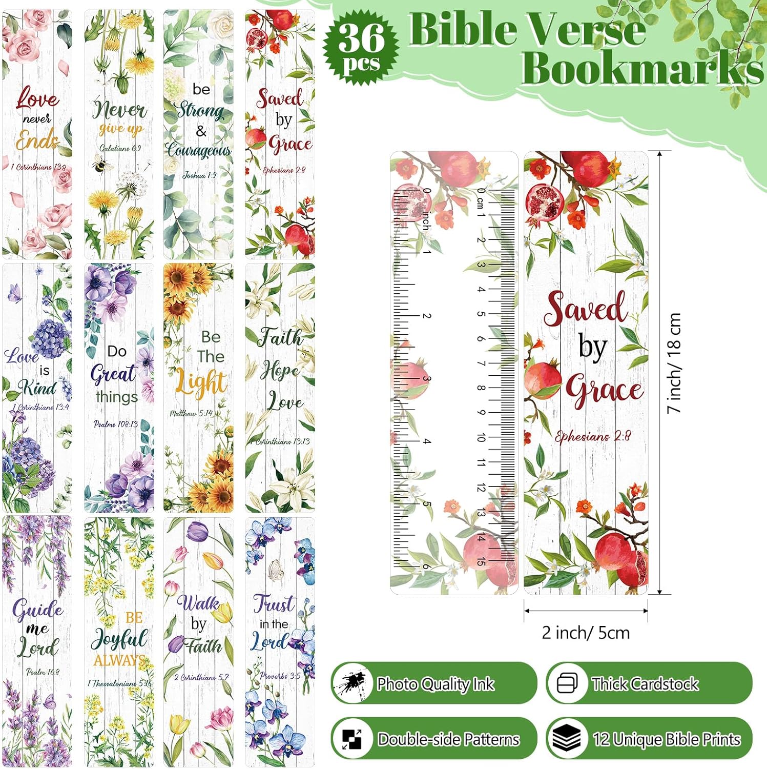 Seajan 108 Pcs Bible Verse Gift Set Bulk, 36 Notepads 36 Pens 36 Bookmarks Scripture Gifts for Church Sunday School VBS Women Men, Christian Party Favors Religious Inspirational Gifts