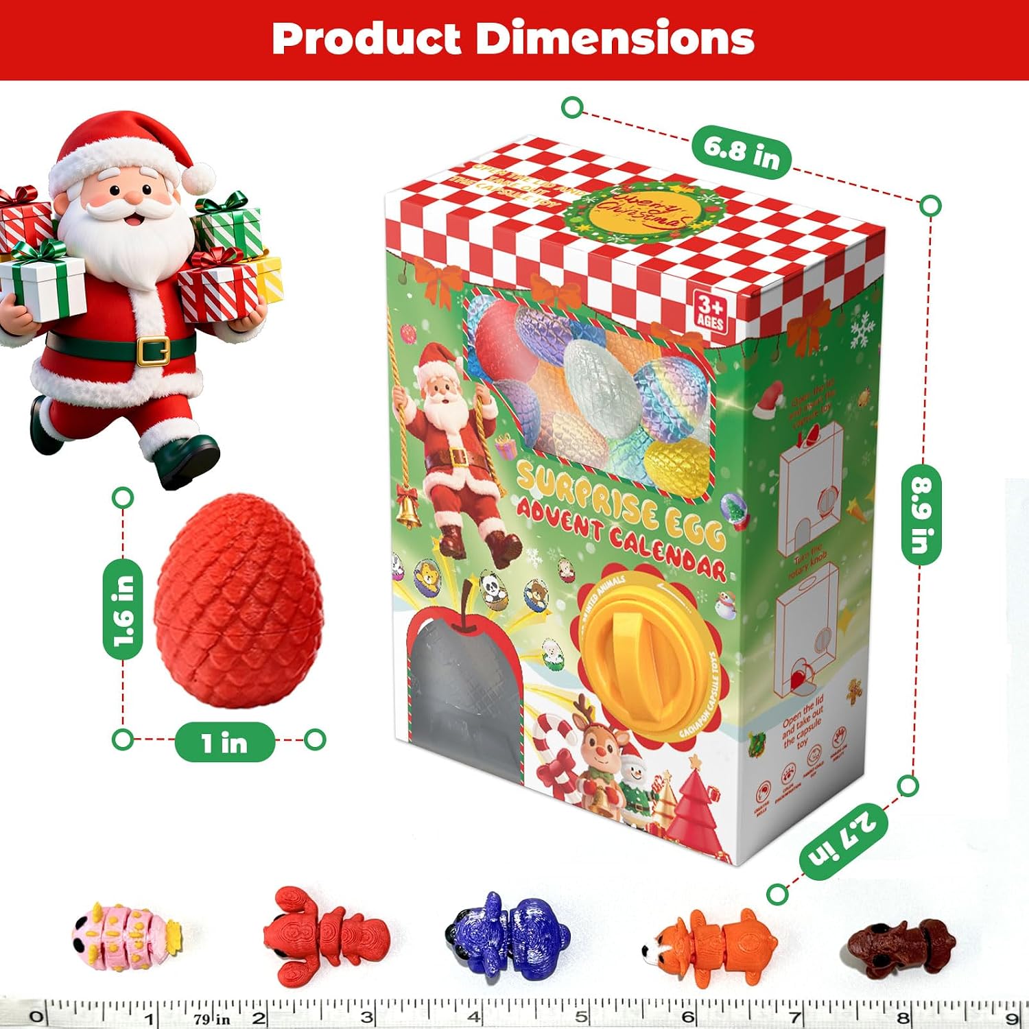 Vending Machine Advent Calendar 2026, 24 Surprise Eggs, 3D Printed Animals image 3