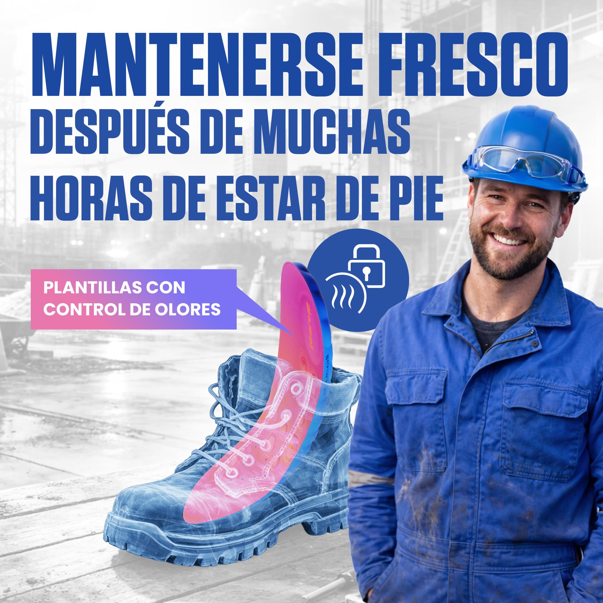 Akusoli Plantillas Hombre y Mujer – Plantillas de Gel para Zapatos con Acupresión y Soporte de Talón en U, Ideales para Zapatos de Trabajo y Largas Jornadas de Pie EU36-41.5 — view 9