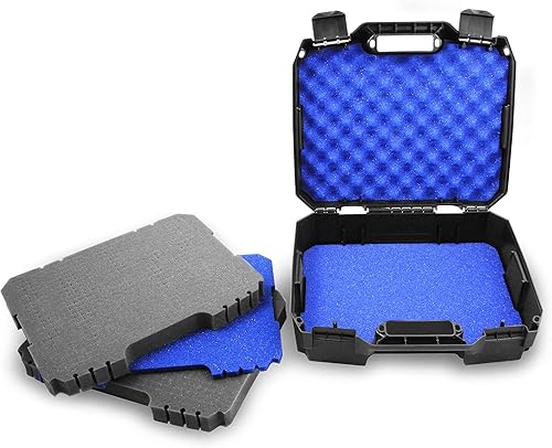 Miniatura 7 de CASEMATIX Funda de viaje para estación de podcasts móvil de 17 pulgadas, compatible con mezcladores, micrófonos, computadoras portátiles y cables