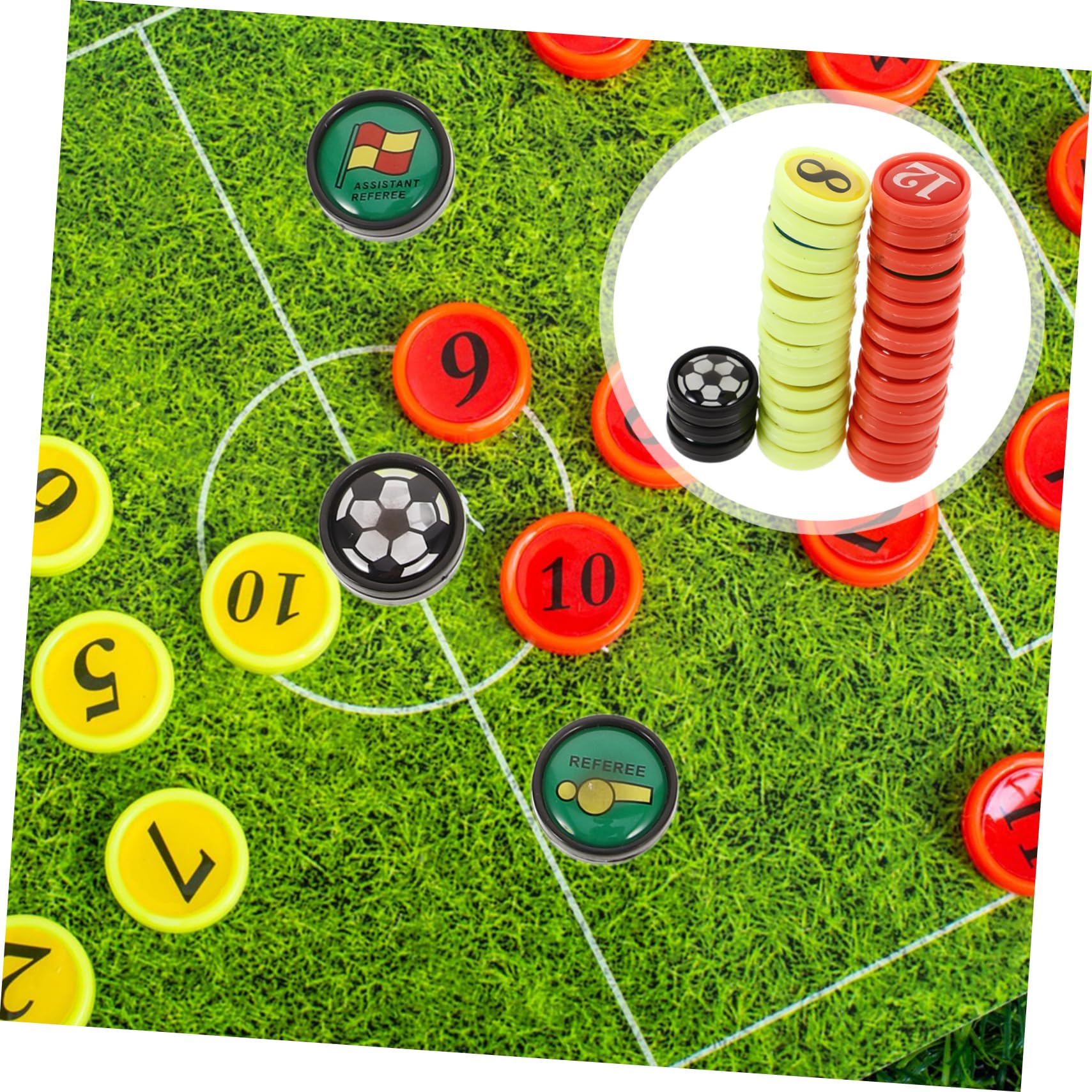 Magneti Sostitutivi Per Lavagna Tattica Da Calcio – 27 Pezzi Numerati, Compatibili Con Lavagne Standard, Per Allenatore
