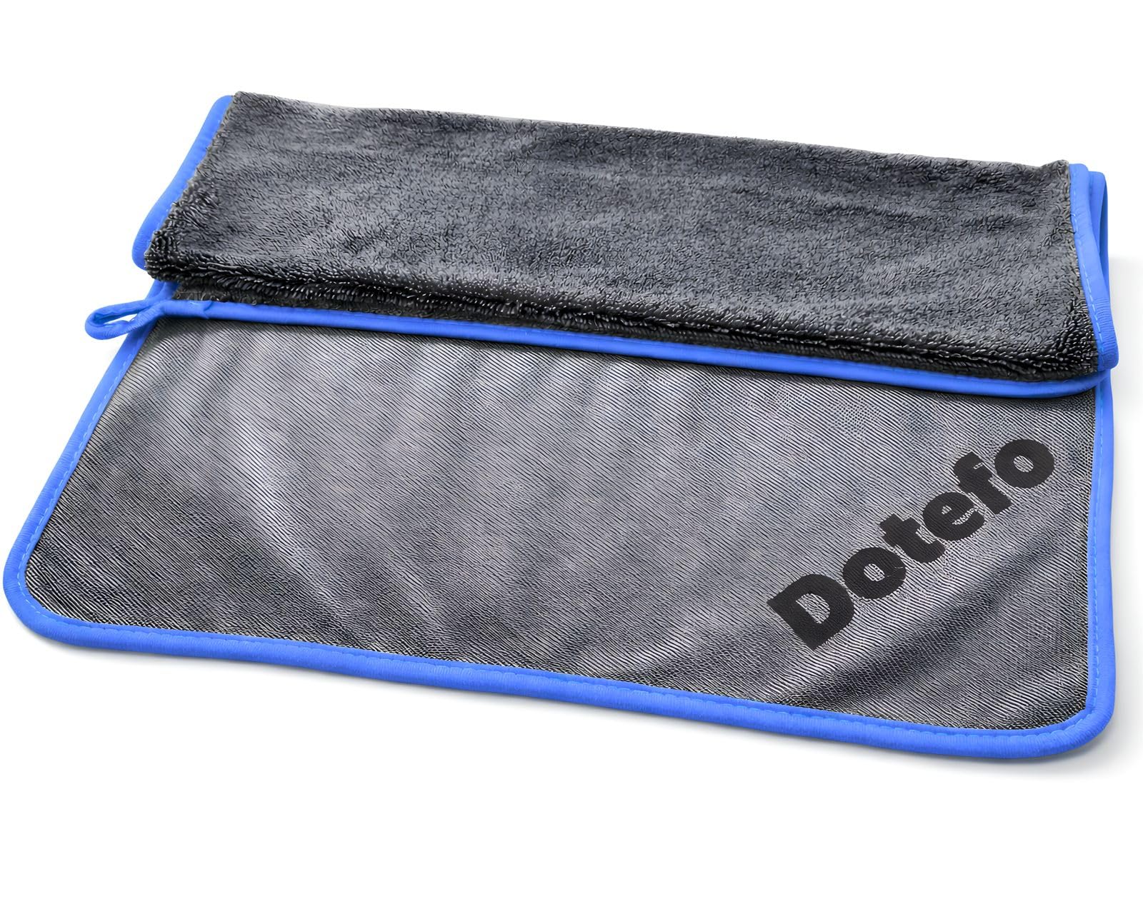 Dotloop Microfiber Cloth for Car – Twisted Loop 800 GSM Super Absorbent Extra Large 80x50 CM Microfiber Towel for Car Drying, Hair & Face Use – Soft Lint-Free Cleaning Cloth Blue/Grey-image-16