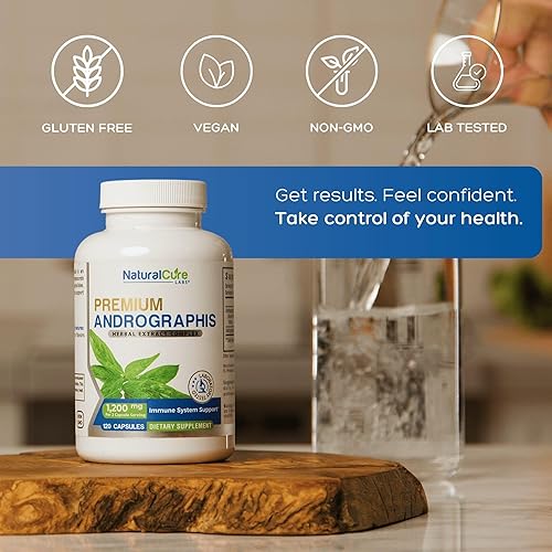 Miniatura 3 de Natural Cure Labs Extracto de Andrographis Premium 1,200mg (100mg Andrographolides), 120 Cápsulas