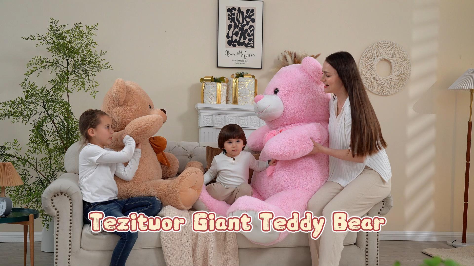 Amazon.com: Tezituor Valentines Giant Teddy Bear, 4 Feet Soft Big