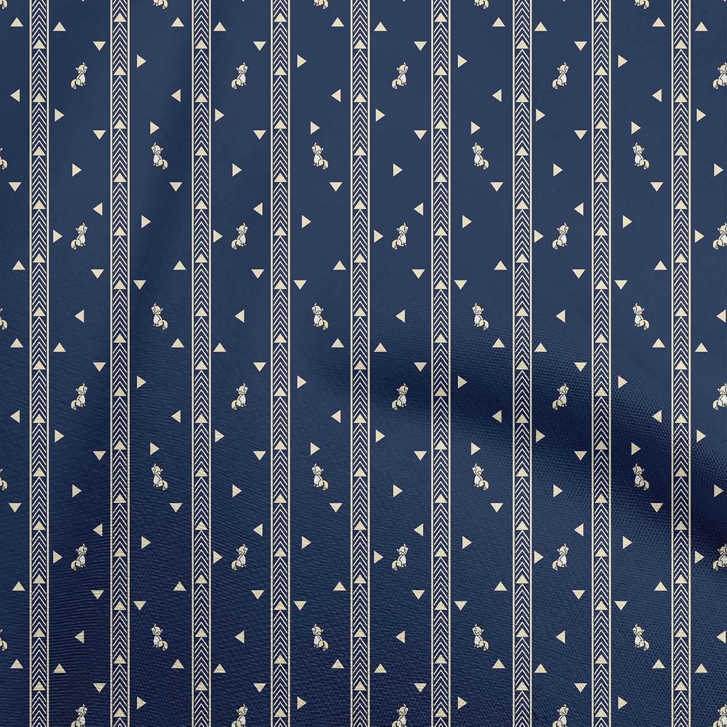 oneOone Cotton Flex Gray Fabric Tribal Fabric for Sewing Printed Craft Fabric By The Yard 40 Inch Wide