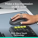Souris Logitech POP, Souris Bluetooth sans fil compacte et portable avec boutons programmables et clics silencieux, Commutation facile entre jusqu'à 3 appareils, Ordinateur portable, Tablette, PC - Graphite
