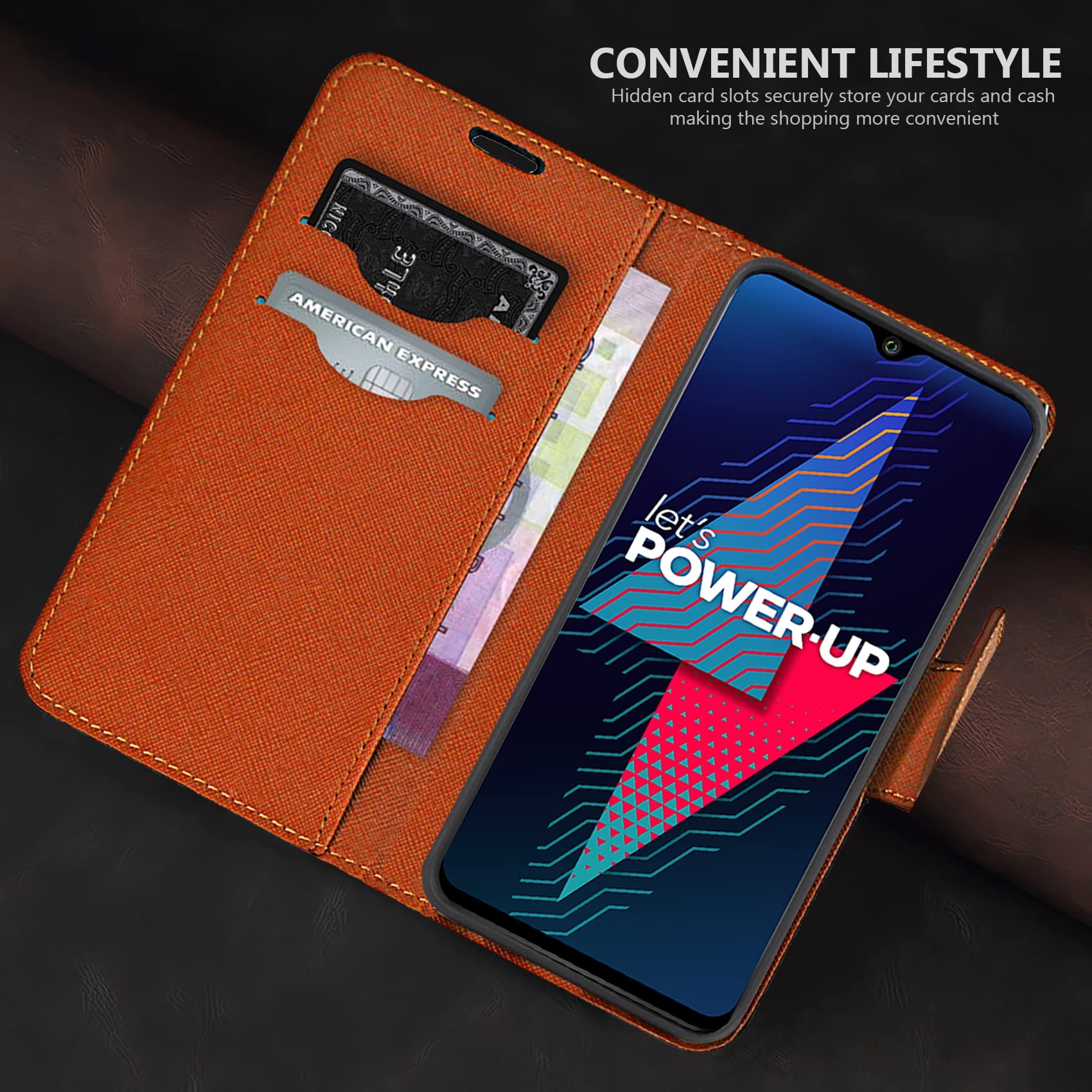 Lankashin Vera Pelle Stand Portafoglio Cover per Wiko Power U30 6.8