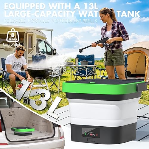Miniatura 3 de Lavadora a presión inalámbrica, lavadoras a presión portátiles con tanque de 3.5 galones, 7 lavadoras a presión portátiles de mano con boquilla 6 en