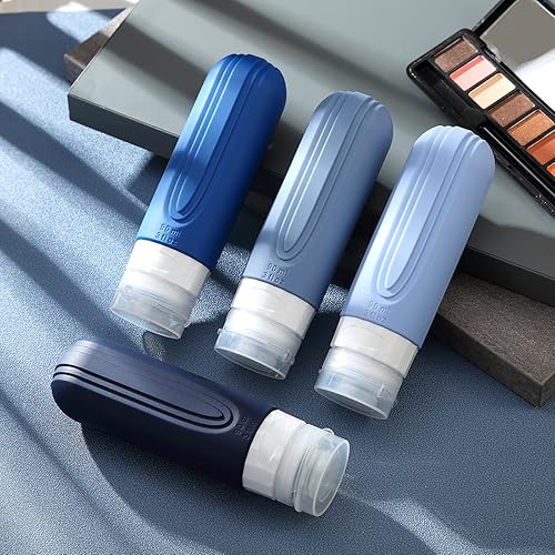 Miniatura 8 de Mrsdry Botellas de viaje para artículos de tocador, aprobados por la Tsa, recipientes de tamaño de viaje de 3 onzas, sin BPA, a prueba de fugas,