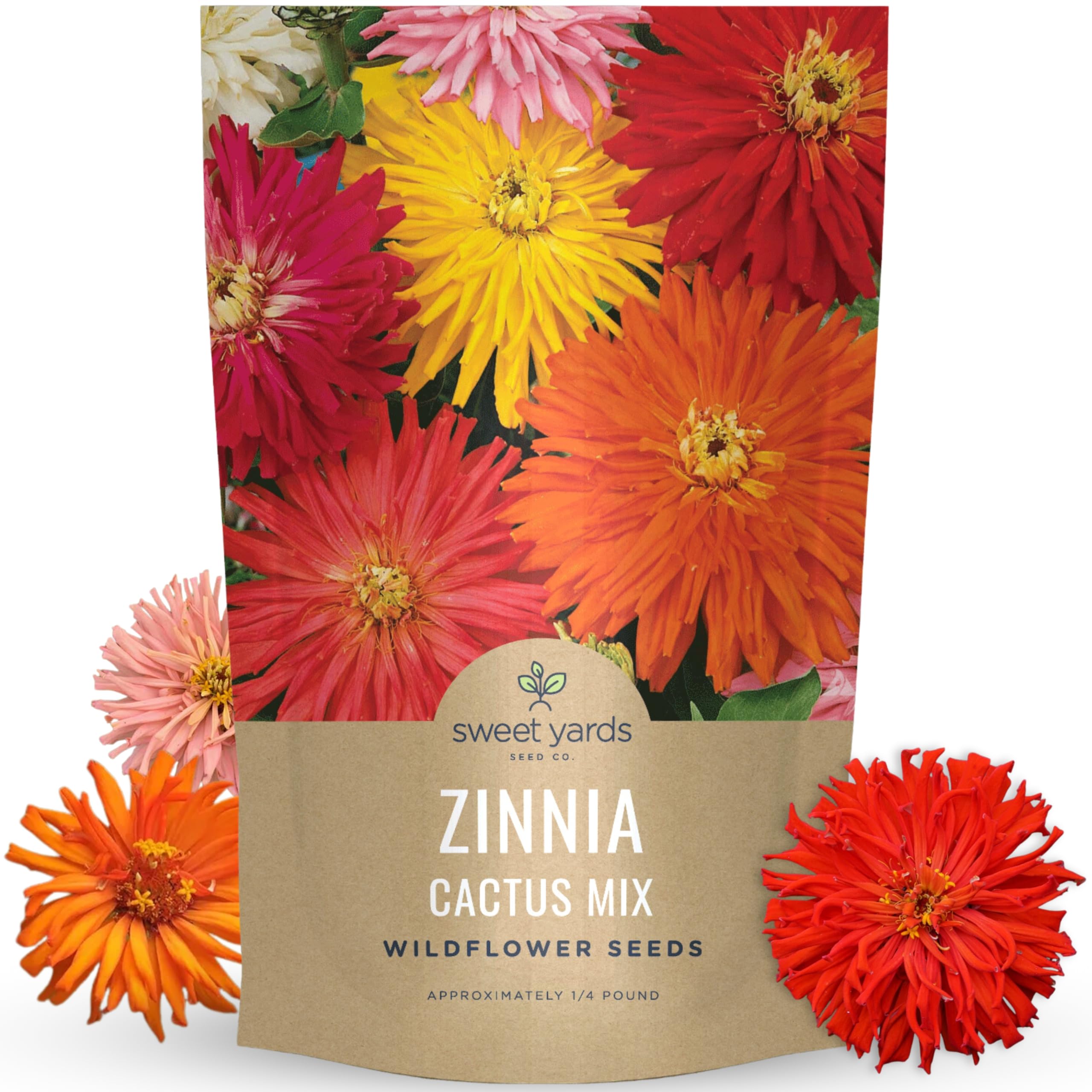 Zinnia Super Cactus Mix Bulk Pouch