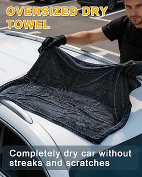 Car Drying Towel Extra Large,1800GSM Drying Towel Car Detailing