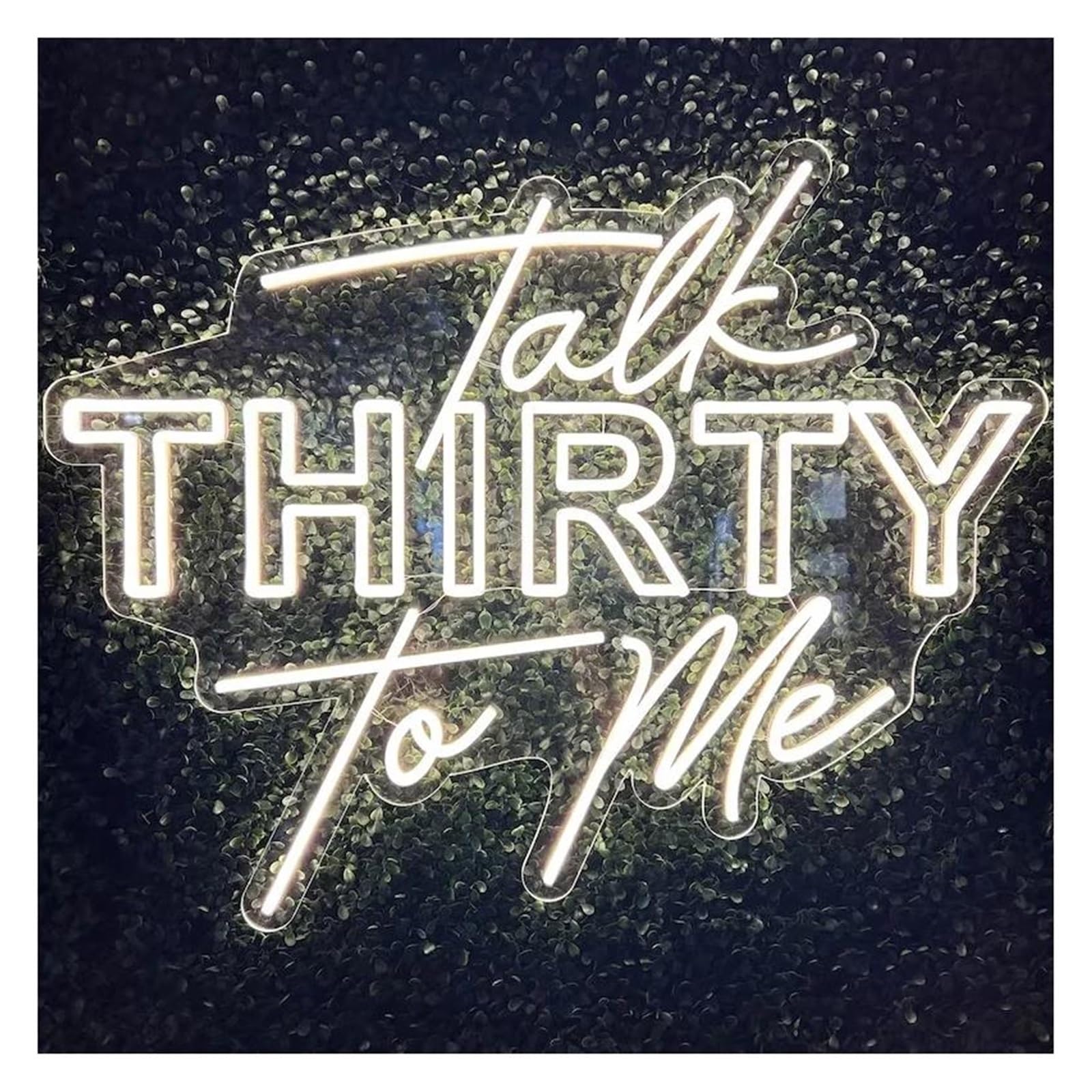LEMST Signs Lamp Talk Thirty to Me Neon Sign Light Dimmable for Bar Party Birthday Game Room Home Club Hotel Wall Decor USB Powered(50X41CM)