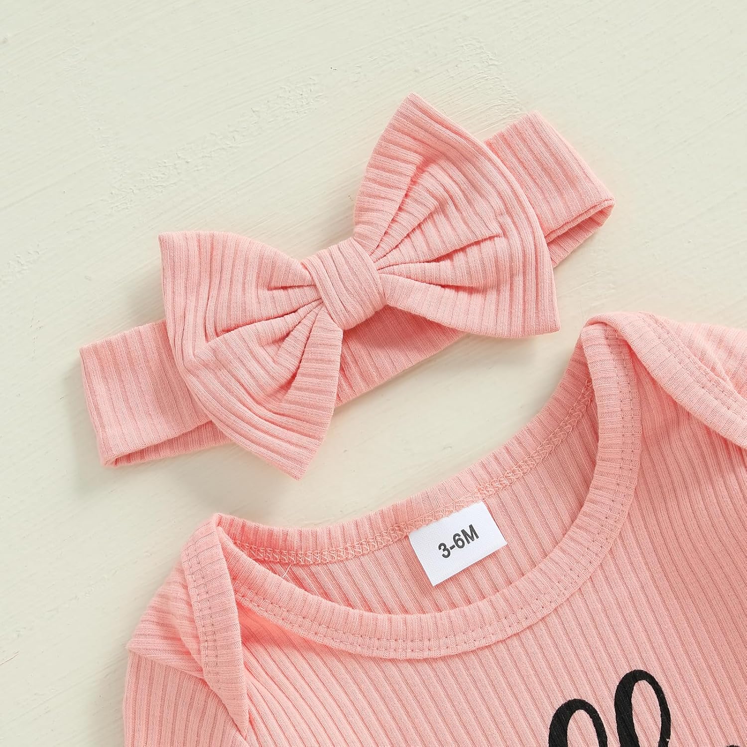 Newborn Baby Girl Winter Clothes Ruffle Ribbed Knit Romper One Piece Long Sleeve Jumpsuit Cute Coming Home Outfit - Image 5