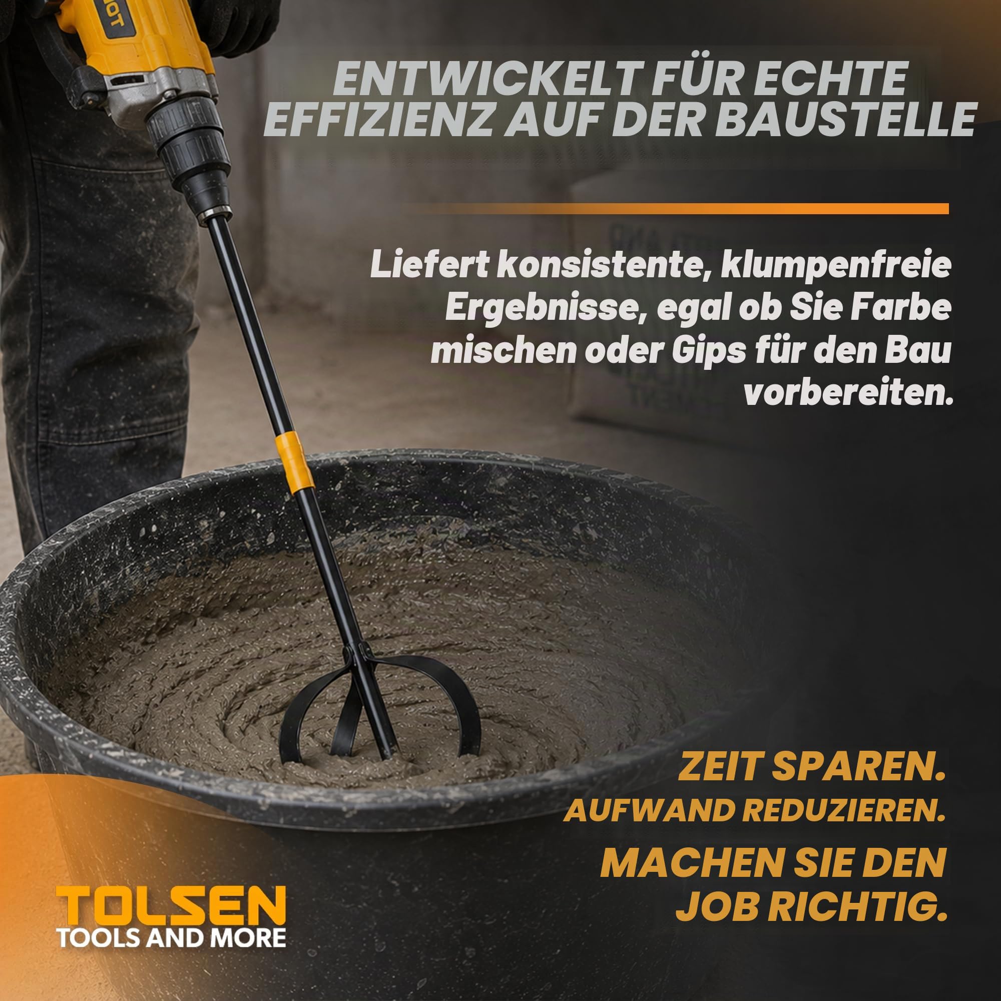 Paint & Plaster SDS Mixer/Rührer, Putzbesen, Putz- und Malpaddel