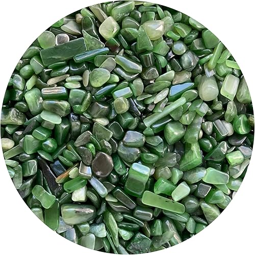 Chips de piedras preciosas de jade semi nefrita natural, de 0.5 libras, mini cristales triturados, chips de cristal sin perforar (jade nefrita) disponible en Yaxa El Salvador